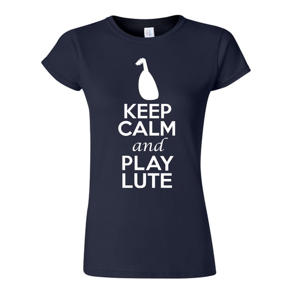 Junior Keep Calm And Play Lute Music Lover Musician DT T-Shirt Tee
