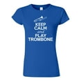 thumbnail image 1 of Junior Keep Calm And Play Trombone Music Lover Musician DT T-Shirt Tee, 1 of 2