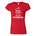 thumbnail image 1 of Junior Keep Calm And Play Trombone Music Lover Musician DT T-Shirt Tee, 1 of 2