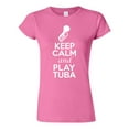 thumbnail image 1 of Junior Keep Calm And Play Tuba Music Lover Musician DT T-Shirt Tee, 1 of 2