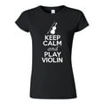 thumbnail image 1 of Junior Keep Calm And Play Violin Music Lover Musician Musician DT T-Shirt Tee, 1 of 2