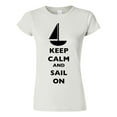 thumbnail image 1 of Junior Keep Calm And Sail On Boat Sailboat Yacht Ocean Sea Funny DT T-Shirt Tee, 1 of 2