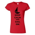 thumbnail image 1 of Junior Keep Calm And Sail On Boat Sailboat Yacht Ocean Sea Funny DT T-Shirt Tee, 1 of 2