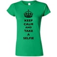 thumbnail image 1 of Junior Keep Calm And Take A Selfie Crown Queen Camera Funny DT T-Shirt Tee, 1 of 2