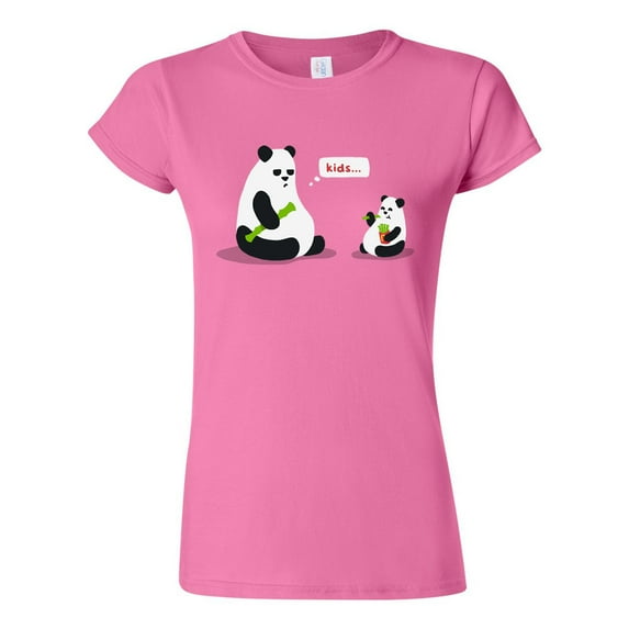 Junior Kids Animals Panda Bear Bamboo Food Fries Salih Gonenli Artworks Funny DT T-Shirt Tee