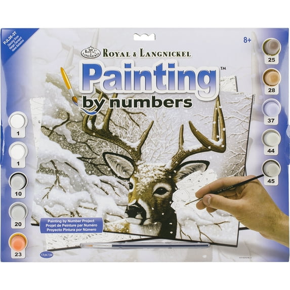 Junior Large Paint By Number Kit 15.25"X11.25"Dancing Snow