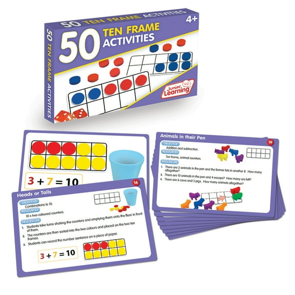 Junior Learning 50 Ten Frame Activities