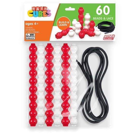 Junior Learning 60 Bead Cubes and Laces