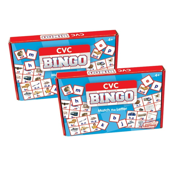 Junior Learning CVC Bingo, Pack of 2