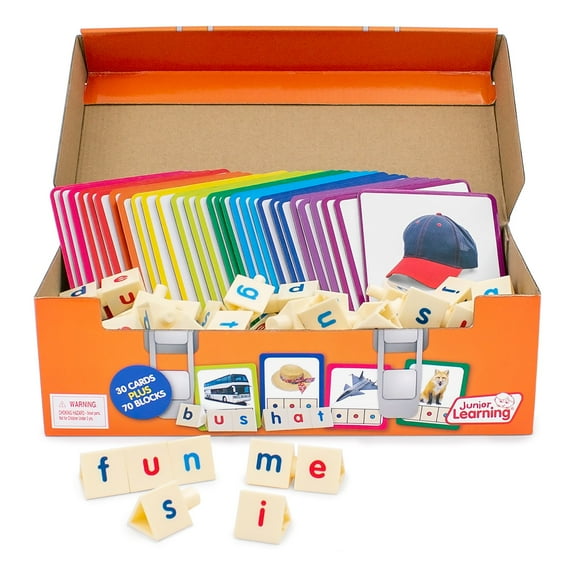 Junior Learning CVC Toolbox: Build Phonemic Awareness and Spelling Skills (Ages 4-5, Pre-K to 1st Grade)