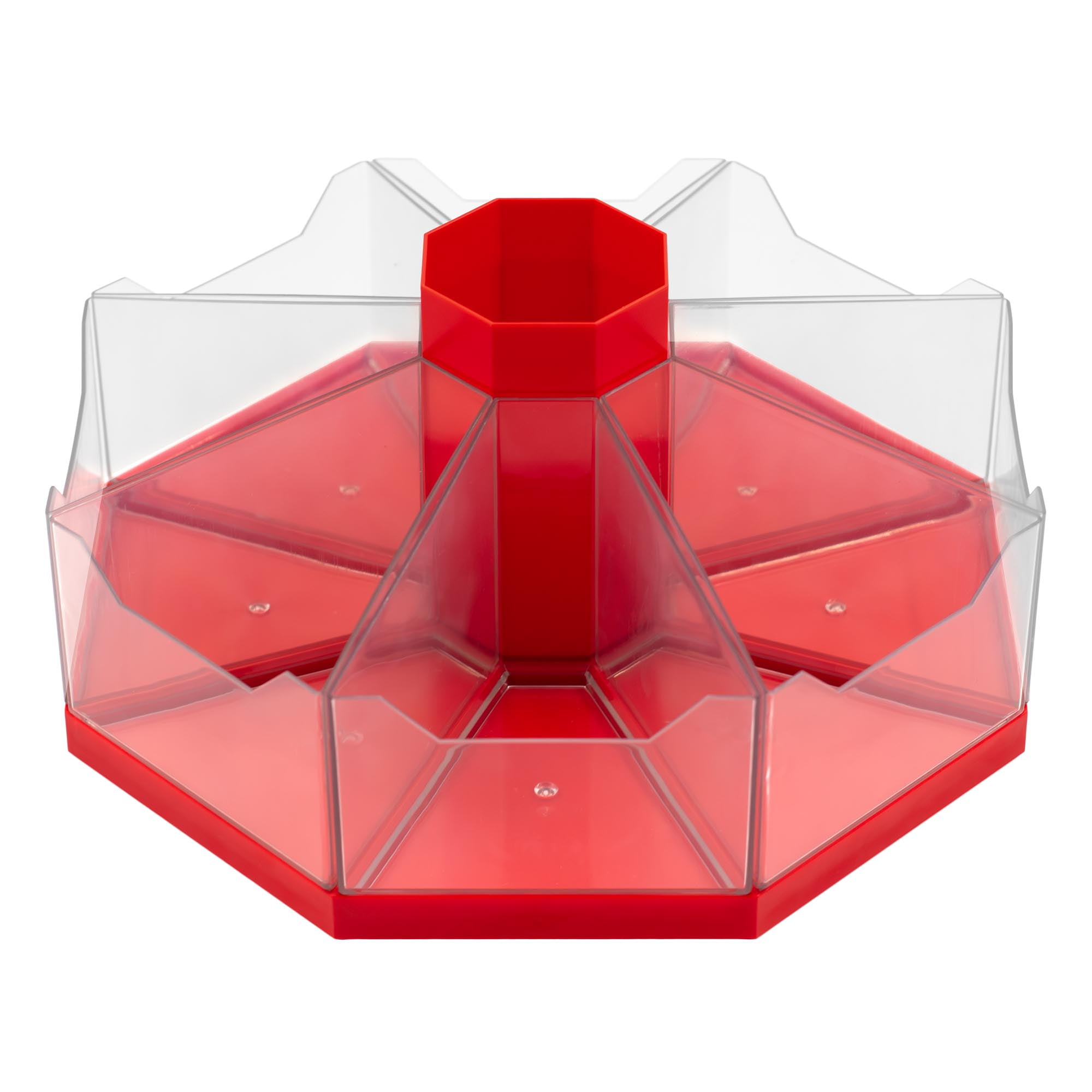 Junior Learning: Classroom Caddie - Red - 360 Spinning Class & Desk Organizer, Holds 8 Removable Compartment Trays, Store Art & Writing Supplies