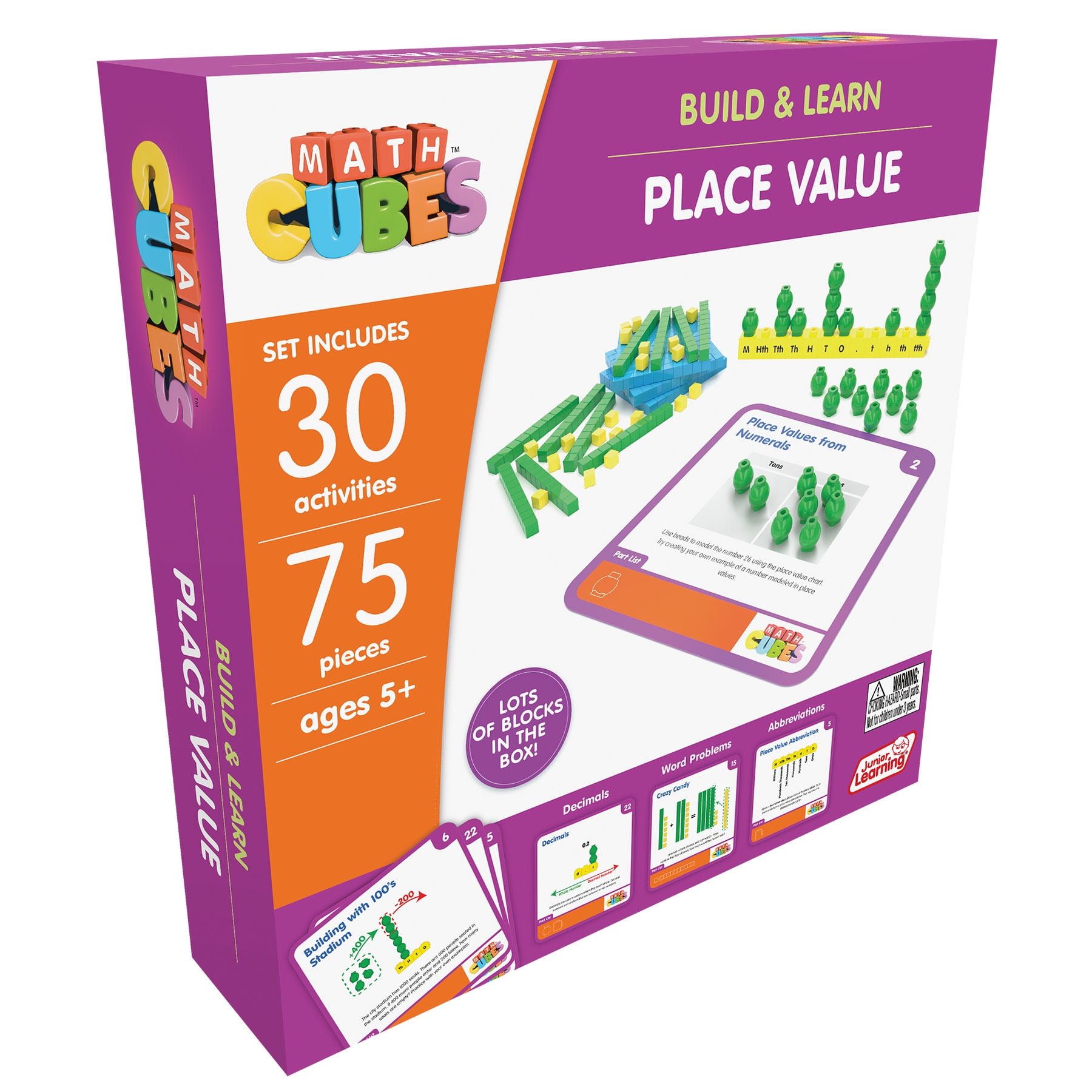 Junior Learning Mathcubes - Place Values - Walmart.com