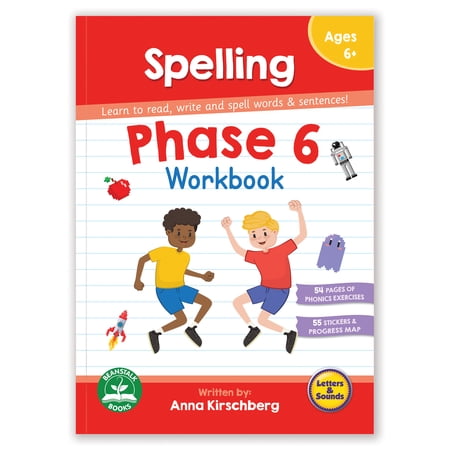 Junior Learning Phase 6 Spelling Educational Learning Workbook - Learn to Read, Write and Spell Words & Sentences