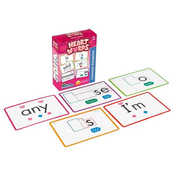 Rainbow Phonics: Heart Words 93 Flash Cards