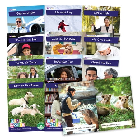 Junior Learning: Real World - Phase 3 - Non-Fiction Hi-Lo Decodables, 6 Books, Letter Sounds, Week-By-Week Rainbow Phonics, Kids Reading Development