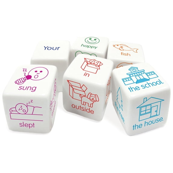 Sentence Dice Junior Learning for Ages 5-8 Grade 1 Grade 2 Learning, Language Arts, Perfect for Home School, Educational Resources