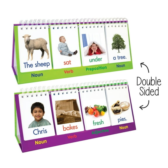 Junior Learning Sentence Flips Double-Sided Flip Stand, Ages 4-6, Vocabulary & Grammar, K-1
