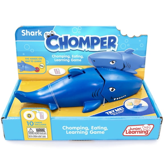 Junior Learning: Shark Chomper - Fun Learning Toy Game, Practice Addition-Subtraction-Phonics-Sight Words, Educational Math & Reading Play, Kids 4+