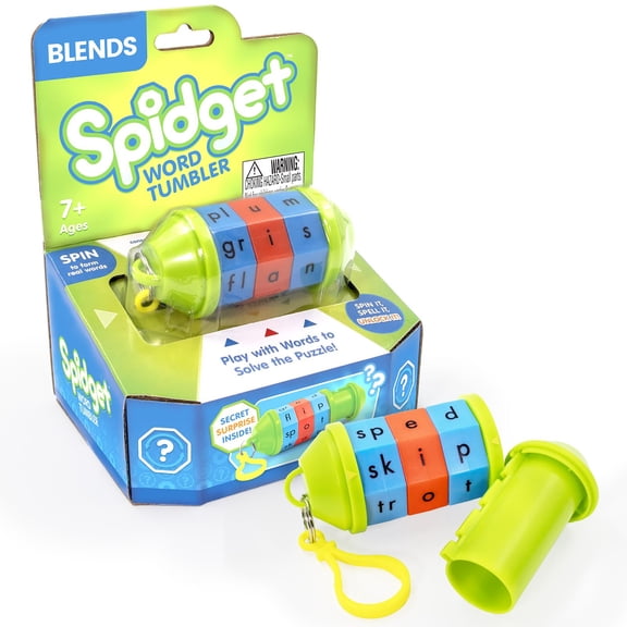 Junior Learning: Spidget Word Tumbler - Blends - Interactive Phonics Spelling Fidget, Twist & Form Words, Brain Teaser Puzzle, Kids Early Reading Toy