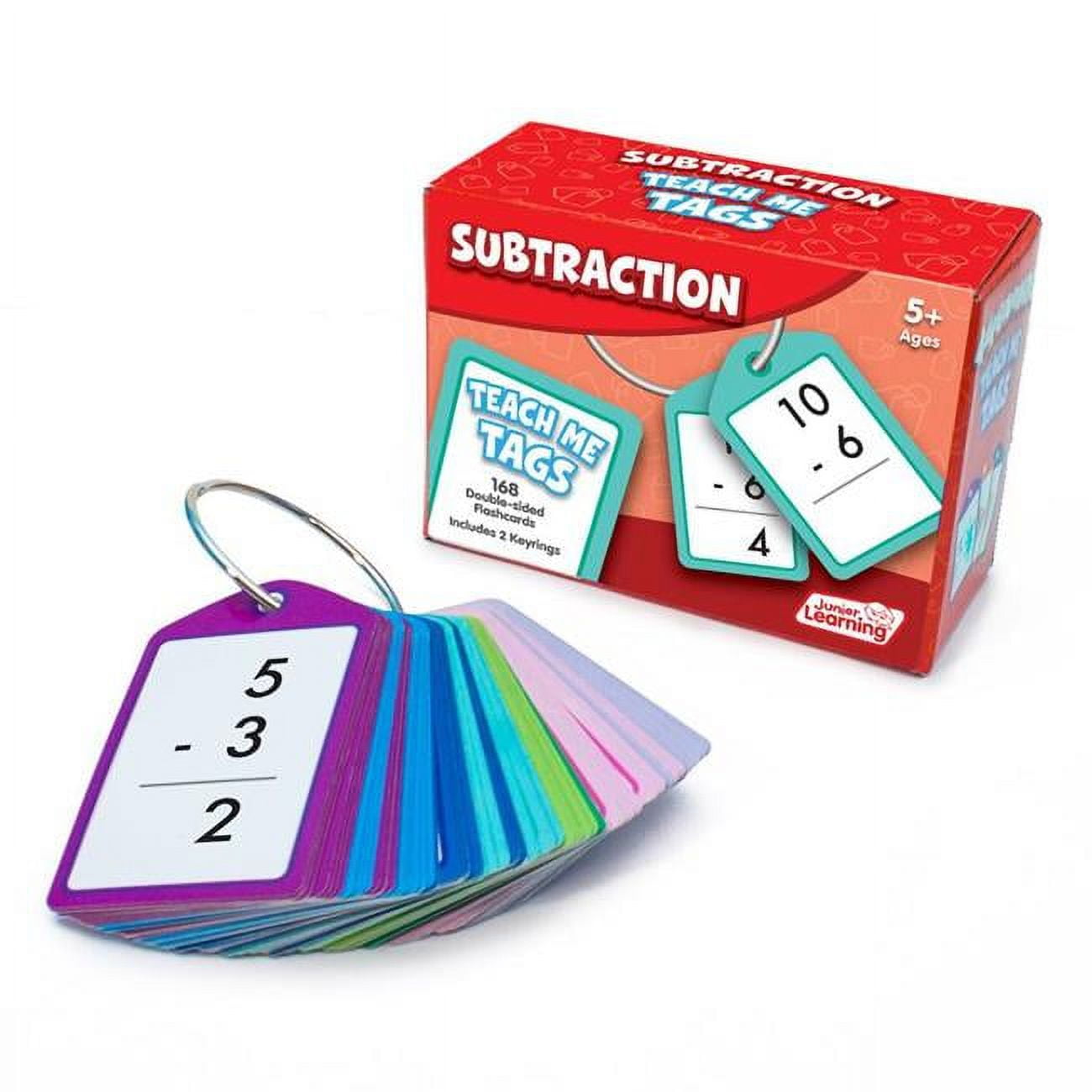 Junior Learning Subtraction Teach Me Tags - 168 Educational Flashcards
