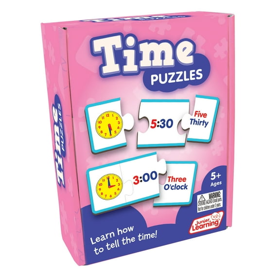 Junior Learning Time Puzzles Educational Learning Set - Learn How To Tell the Time