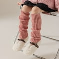 thumbnail image 1 of Junior Leg Warmers Winter Warm Leg Warmers Knitted Solid Color Leg Warmers Knee High Leg Warmers for Little Girls, 1 of 5