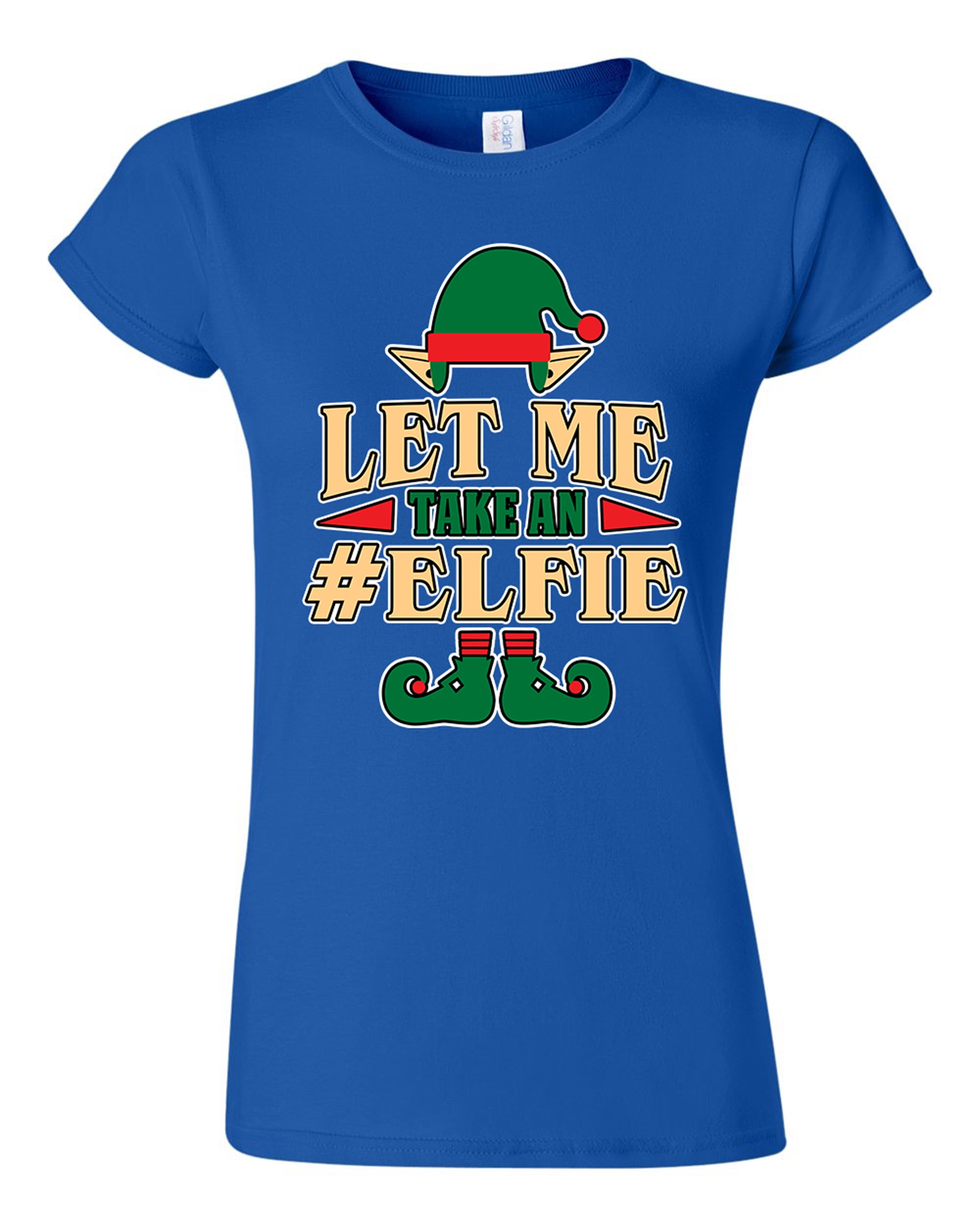 Junior Let Me Take An Elfie Selfie Elf Xmas Ugly Christmas Funny DT T-Shirt Tee