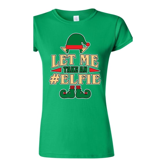 Junior Let Me Take An Elfie Selfie Elf Xmas Ugly Christmas Funny DT T-Shirt Tee