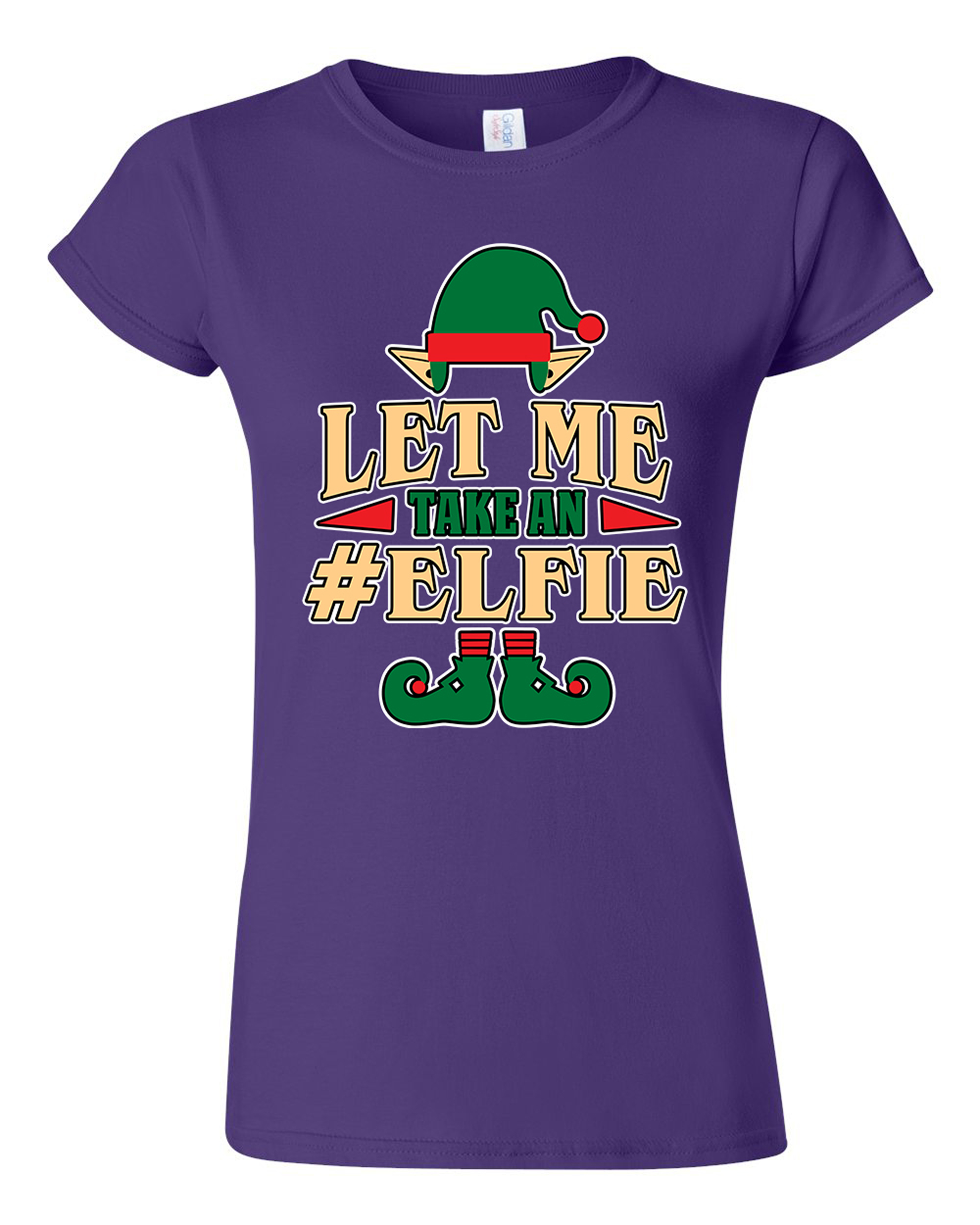 Junior Let Me Take An Elfie Selfie Elf Xmas Ugly Christmas Funny DT T-Shirt Tee