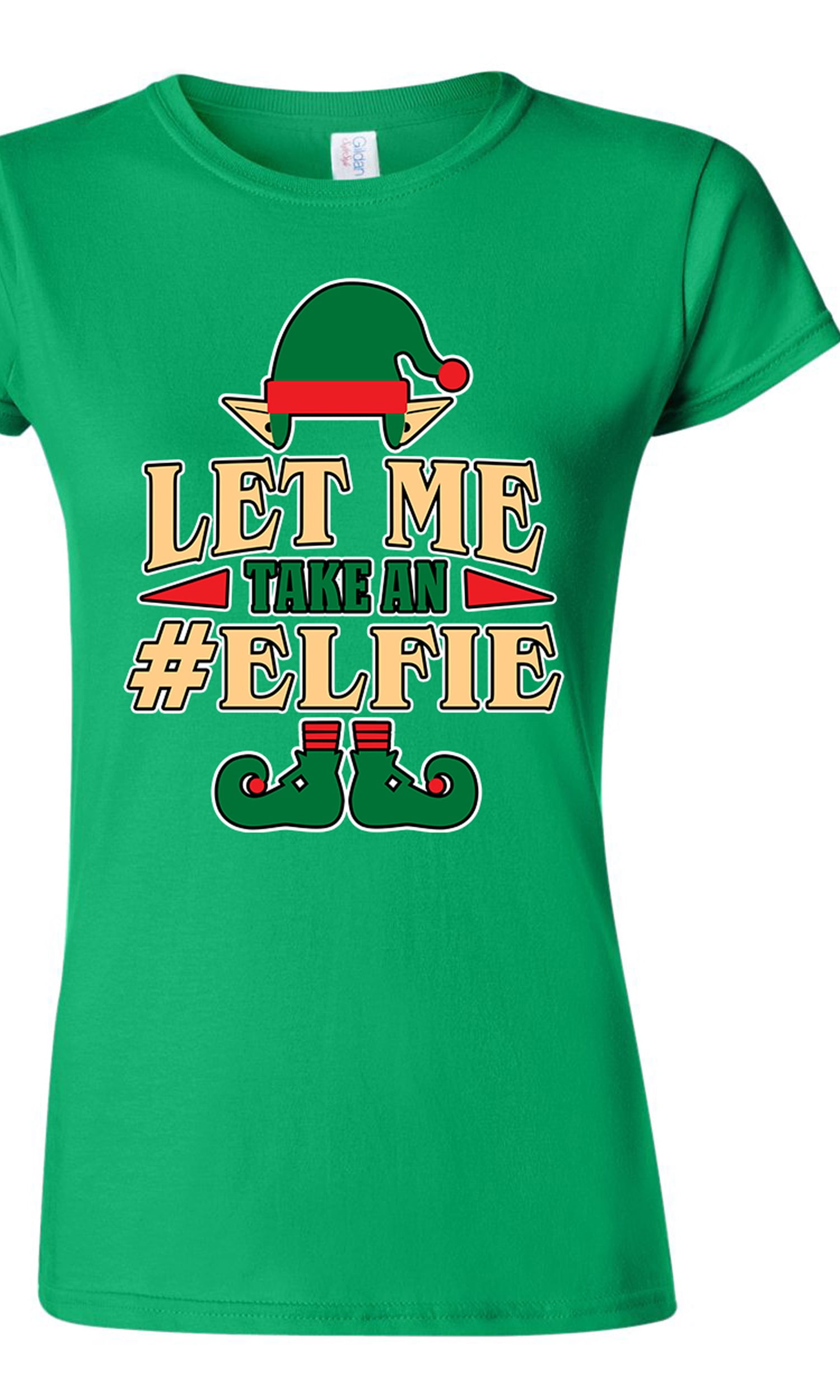 Junior Let Me Take An Elfie Selfie Elf Xmas Ugly Christmas Funny DT T-Shirt Tee