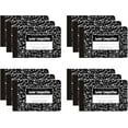 thumbnail image 1 of Junior Marble Composition Books, 12-Pack, Specially Sized 4.875"x7.5" for Smaller Users, 60 Sheets 15# White Wide Ruled Paper, Hard Board Covers, Black Marble (77125), 1 of 3