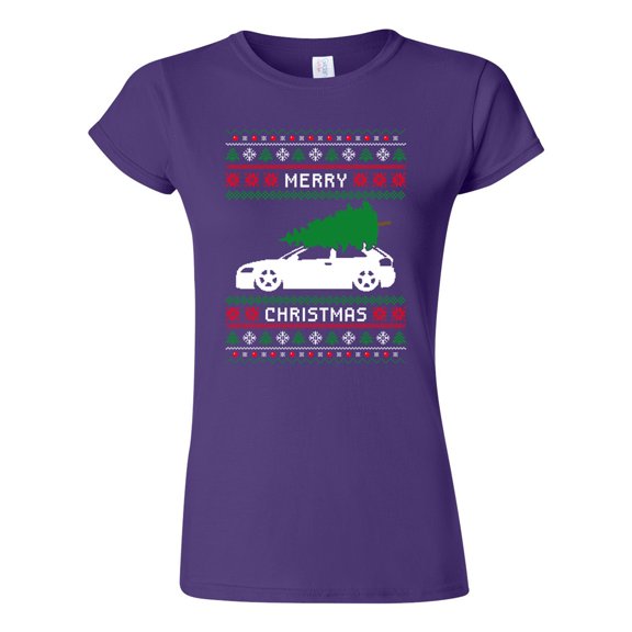 Junior Merry Christmas Ugly Xmas Tree Funny Humor DT T-Shirt Tee