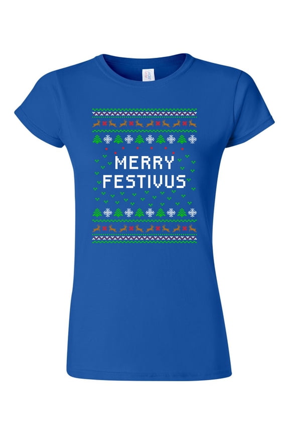 Junior Merry Festivus Ugly Christmas Season Parody Funny DT T-Shirt Tee