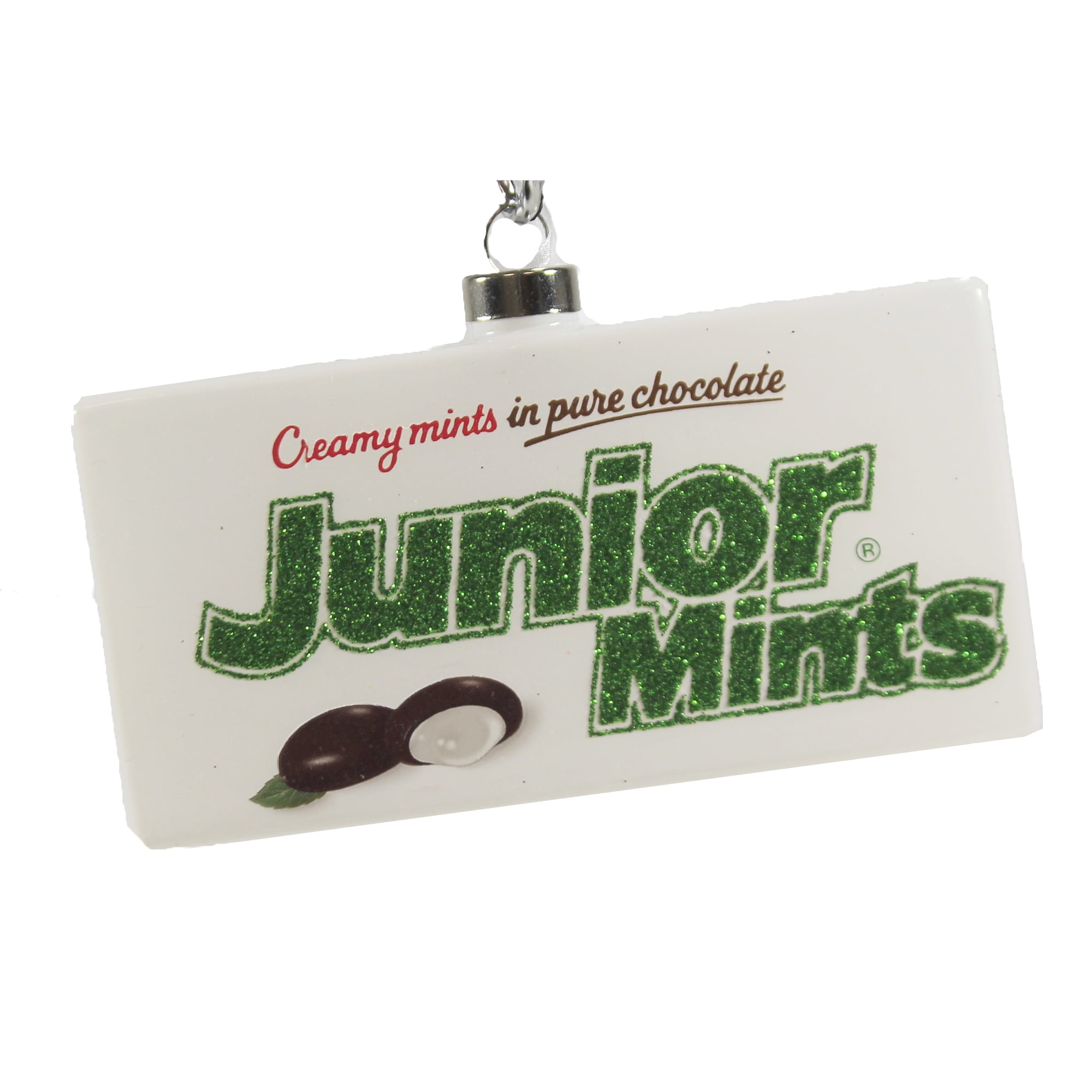 Kat + Annie Junior Mints 1 Glass Ornament 3 Inch, Glass Christmas Candy Candies Sweets 78491