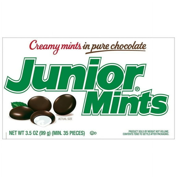 Junior Mints Chocolate Covered Mint Mint Chocolate 3.5 oz Pack of 2
