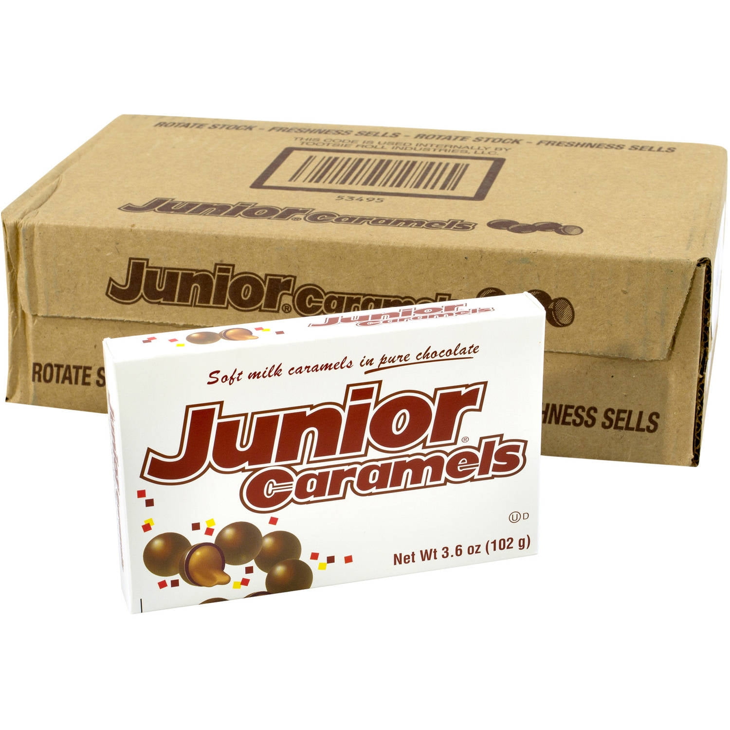 Junior Mints Junior Caramels, 3.6 oz, 12 count