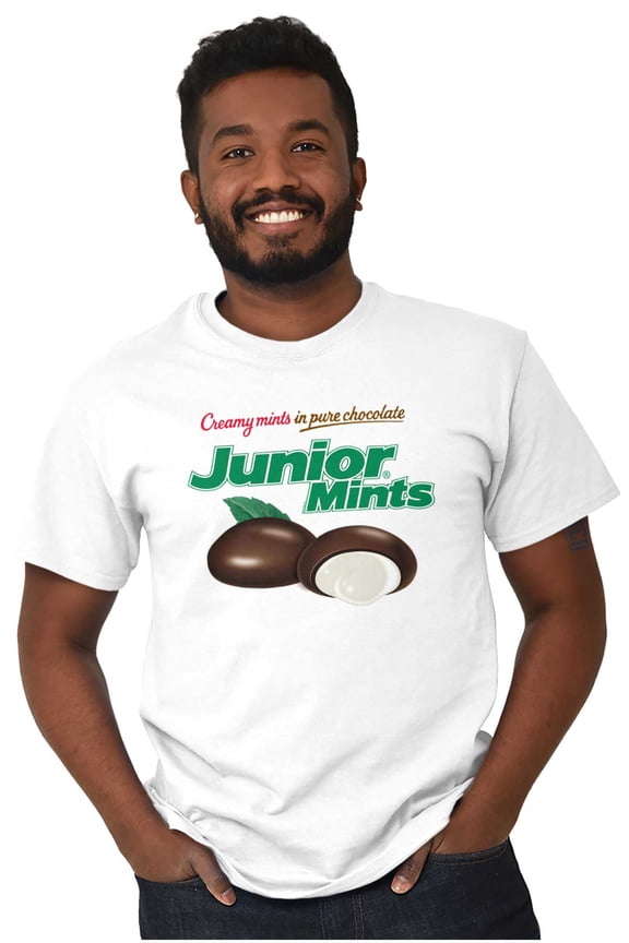 Junior Mints Logo Chocolate Candy Men's Graphic T Shirt Tees Brisco Brands L