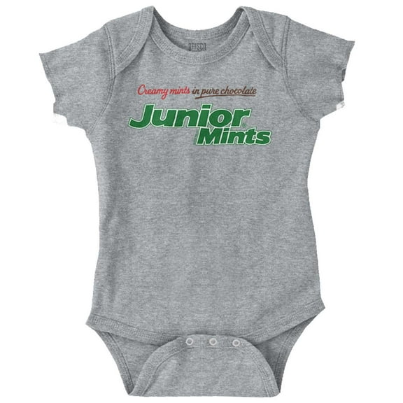 Junior Mints Logo Favorite Candy Romper Boys or Girls Infant Baby Brisco Brands 12M