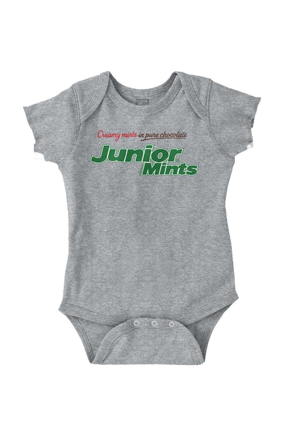 Junior Mints Logo Favorite Candy Romper Boys or Girls Infant Baby Brisco Brands 18M