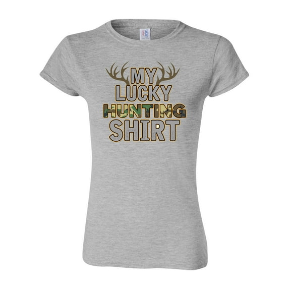 Junior My Lucky Hunting Shirts Deer Hunt Camouflage Funny DT T-Shirt Tee