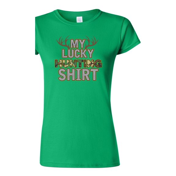 Junior My Lucky Hunting Shirts Deer Hunt Camouflage Funny DT T-Shirt Tee