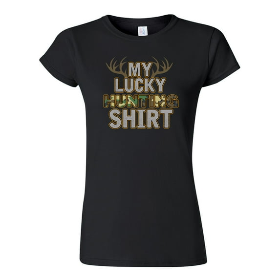 Junior My Lucky Hunting Shirts Deer Hunt Camouflage Funny DT T-Shirt Tee