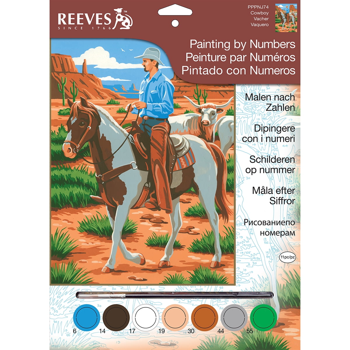 Junior Paint By Number Kit 9"X12"Cowboy