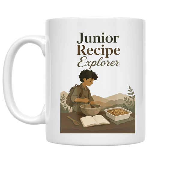 Junior Recipe Explorer Design - Family Cooking Enthusiast - 11 oz Ceramic Coffee Mug