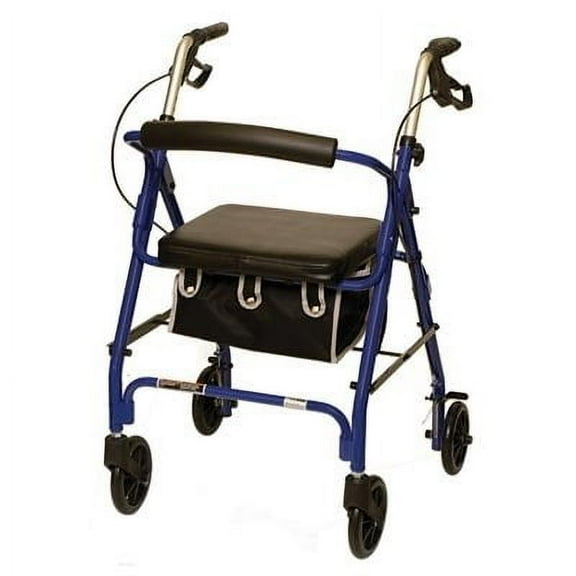 Junior Rollator with Loop Brakes and Pouch (Blue).