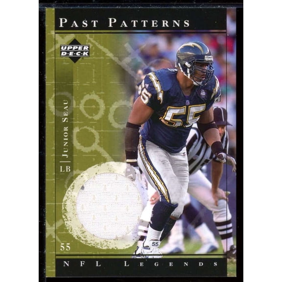 Junior Seau Card 2001 Upper Deck Legends Past Patterns Jerseys #PPJS