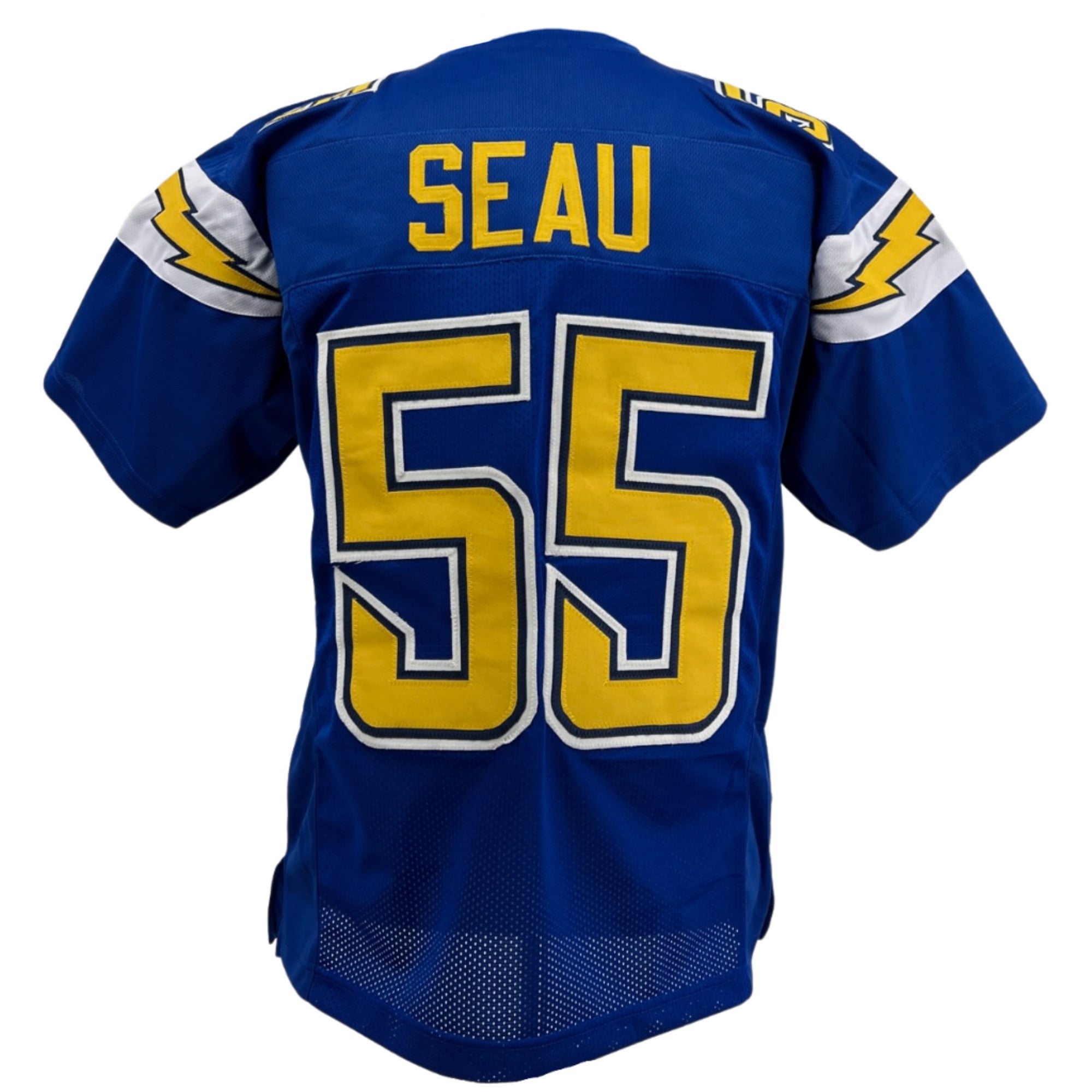 Junior Seau Jersey Royal Blue San Diego Unsigned Custom Sewn Stitched