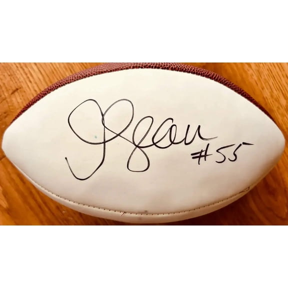 Junior Seau autographed Wilson NFL white panel football JSA Chargers