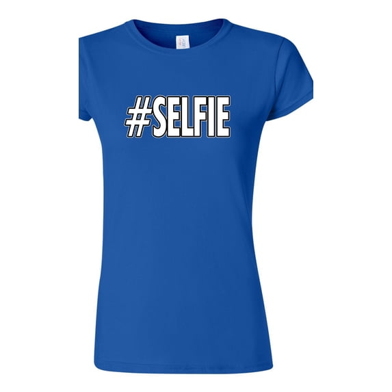 Junior Selfie Hashtag Funny Humor DT T-Shirt Tee
