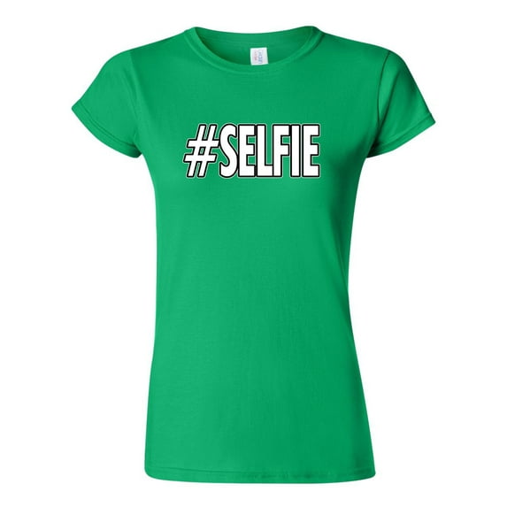 Junior Selfie Hashtag Funny Humor DT T-Shirt Tee